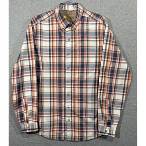 Eddie Bauer Classic Fit‎ Plaid Button Down Long Sleeve Shirt Mens Size M